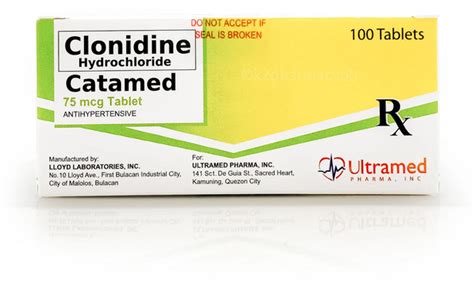 Catamed Clonidine Hydrochloride 75mcg Tablet 1s Price In The