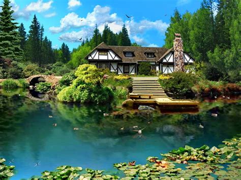 Lake Cabin Wallpaper - WallpaperSafari