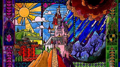 Stained Glass Beauty And The Beast Hd Wallpaper Pxfuel