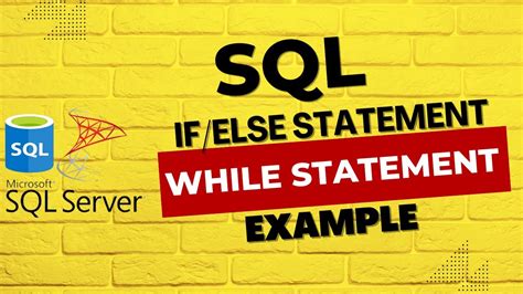 How To If Else And While Statement In Sql Sql If Else And While Statement Sql Sql If Else