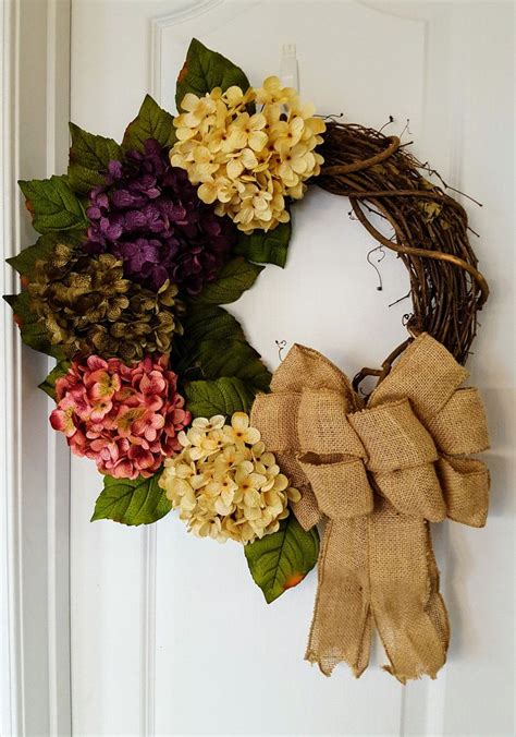 Hydrangeas Wreath By WreathsbyAngelaGifts On Etsy Fall Hydrangea