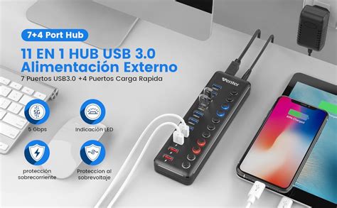 Hub Usb Alimentaci N Externa Wenter Usb Powered Hub En