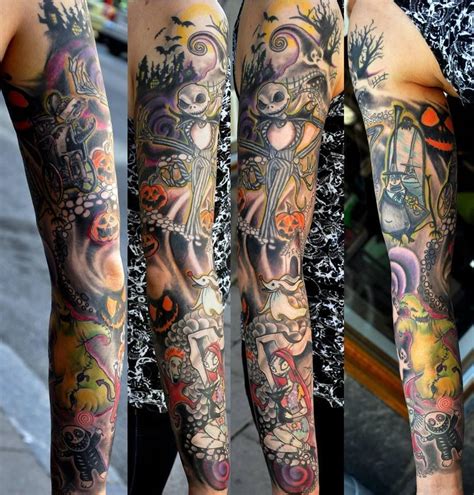 Nightmare Before Christmas Tattoos Sleeves