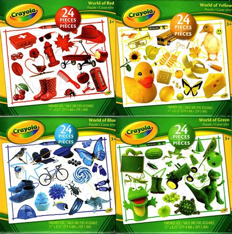 Crayola 24 Pieces Educational Jigsaw Puzzle Set Of 4