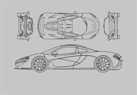 Mclaren P1 Blueprint Download Free Blueprint For 3d Modeling