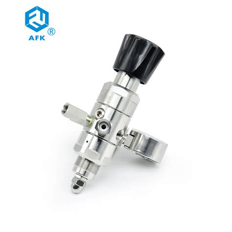 Adjustable High Pressure Dual Stage Pressure Regulator With Gauge Ball