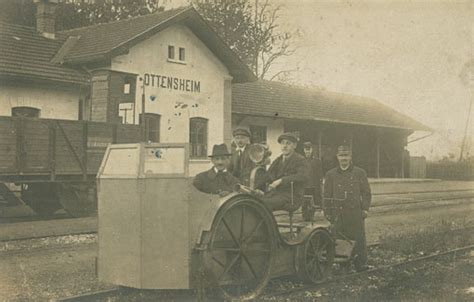 Fotokarte Ottensheim Bahnhof um 1915 Wiener Werkstätte Postkarten