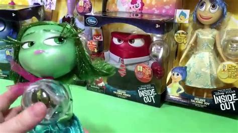 Disney Store Exclusive Pixar Inside Out Movie Deluxe Talking Figures Joy Anger Disgust Fear