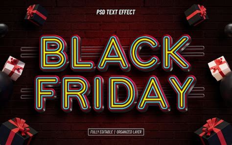 Free Psd Black Friday Editable Text Effect