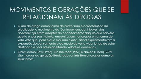 As Drogas A Busca Por Prazer Nas Drogas E Argumentos Filos Ficos Ppt