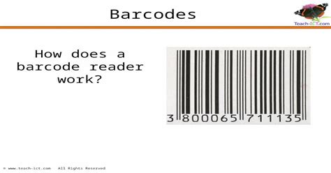 All Rights Reserved Barcodes How Does A Barcode Reader Work Ppt