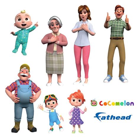 JJ & Family Collection - Officially Licensed CoComelon Removable Adhes | Cocomelon family ...