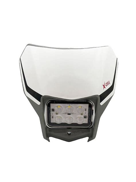 Carenagem De Farol Crf F Nacional X Cell Cinza Farol Led Demx