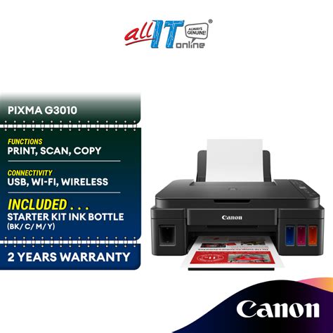 Canon PIXMA G3010 Refillable Ink Tank Wireless All In One Printer