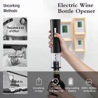 Tire Bouchon Automatique Rechargeable Pour Bouteille De Vin Leloona