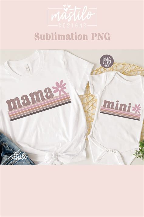 Retro Mama Mini Png Set Retro Mama Mini Sublimation Design