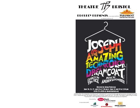 Theatre Bristols Joseph And The Amazing Technicolor Dreamcoat Online