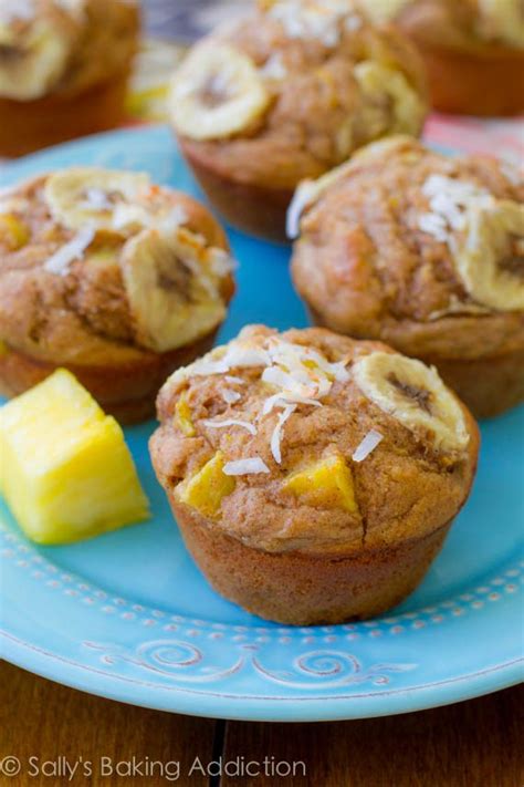 Skinny Tropical Muffins Sallys Baking Addiction