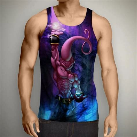 Newest Anime Dragon Ball Z Super Saiyan Sleeveless T Shirt Tops Majin