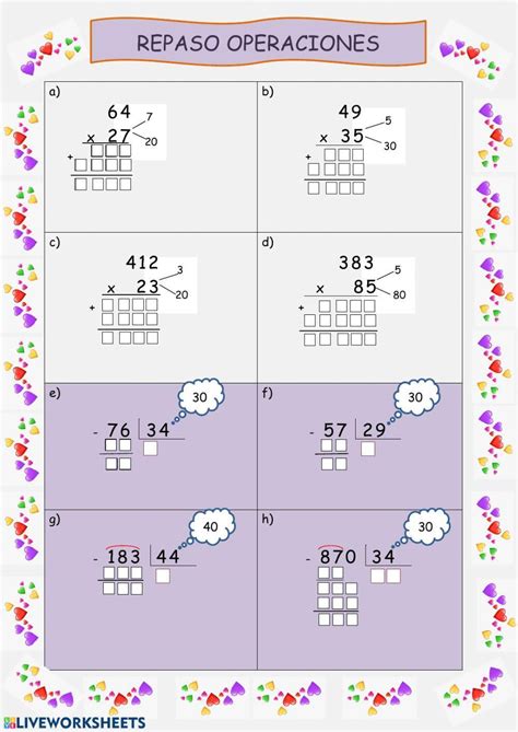 Multiplicación Por Dos Cifras Live Worksheets 51 Off