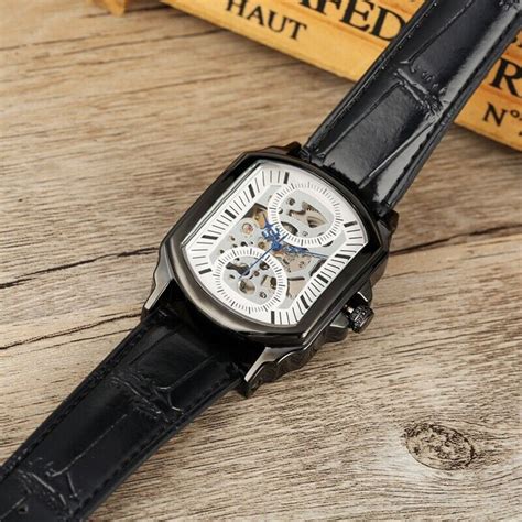 FORSINING Men S Automatic Mechanical Watch Leather Self Winding