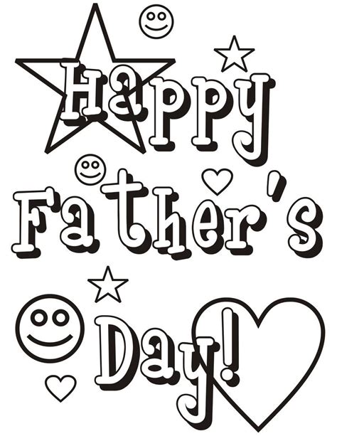 Fathers Day Printable Coloring Pages