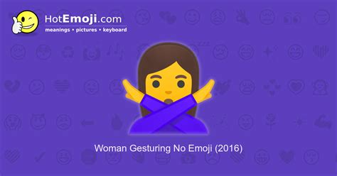 Woman Gesturing No Emoji Meaning With Pictures From A To Z