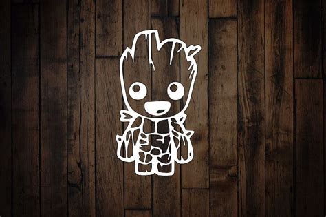 Baby Groot Decal I Am Groot Vinyl Sticker Guardians Of The Etsy