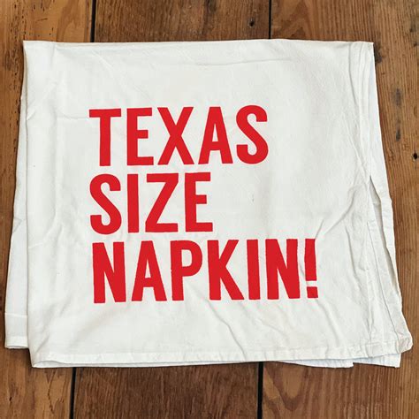 Texas Size Napkin Tea Towel Bullzerk