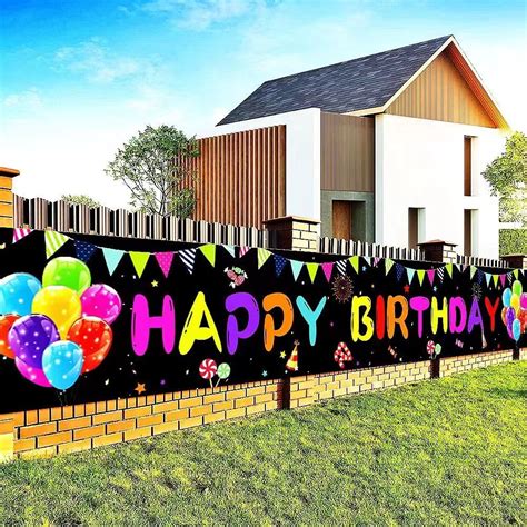 Large Happy Birthday Banner Giant Bday Party Sign Huge