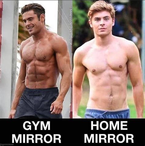 Gym mirror vs home mirror 😂😂