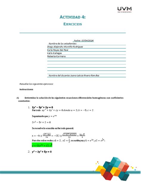 A4 EQ12 Resumen Cálculo Vectorial ACTIVIDAD 4 EJERCICIOS Fecha 07