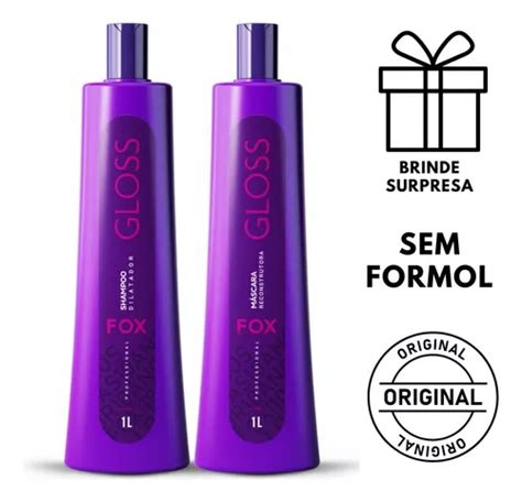 Kit Escova Progressiva Profissional Sem Formol Gloss 2x1l