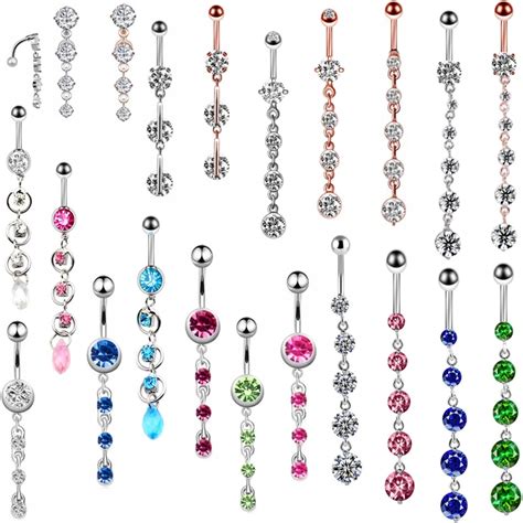 A O Cir Rgico Cristal Umbigo Piercing Bonito Zirc O Piercing Umbigo