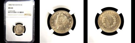 1883 5c No Cents Ngc Ms64 Pq Liberty Nickel Ebay