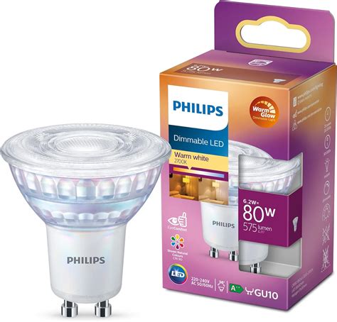 Philips Lampadina Faretto Led Equivalente A W Attacco Gu Luce