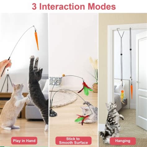 Interactive Cat Wand Toy Set Entertain Your Cat 9 Piece Kroger