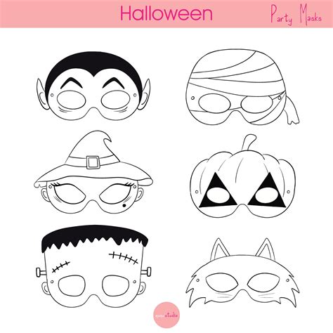 Halloween Masks, Printable Halloween Masks, Halloween Costume ...