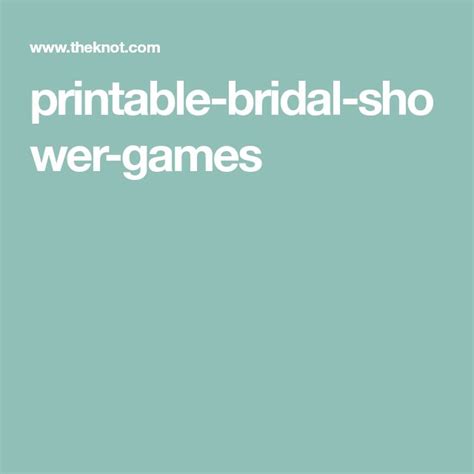 11 Printable Wedding Shower Games That Are Seriously So Much Fun Printable Bridal Shower Games