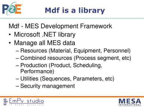 Ppt Mdf Mes Development Framework Powerpoint Presentation Free