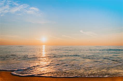 Hintergrundbilder Sonnenlicht Landschaft Sonnenuntergang Meer Wasser Ufer Himmel Strand