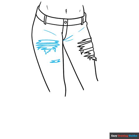 How To Draw Anime Ripped Jeans Easy Step By Step Tutorial