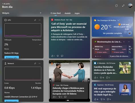 Como Ligar Os Novos Widgets Do Windows 11 Para Monitorizar O CPU GPU