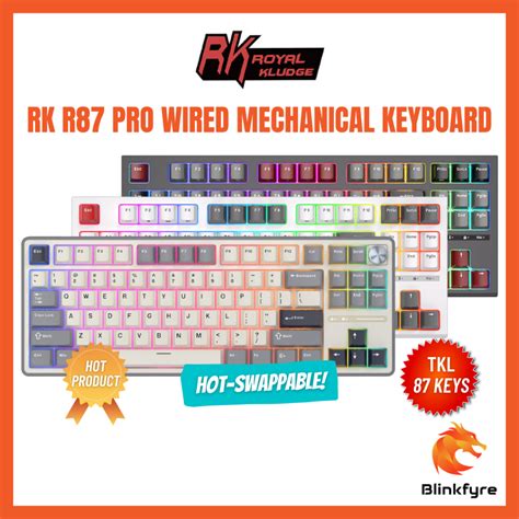 Sg Royal Kludge Rk R Pro Hot Swappable Wired Rgb Mechanical