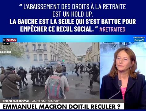 Ségolène Royal on Twitter Le recul des droits à la retraite est