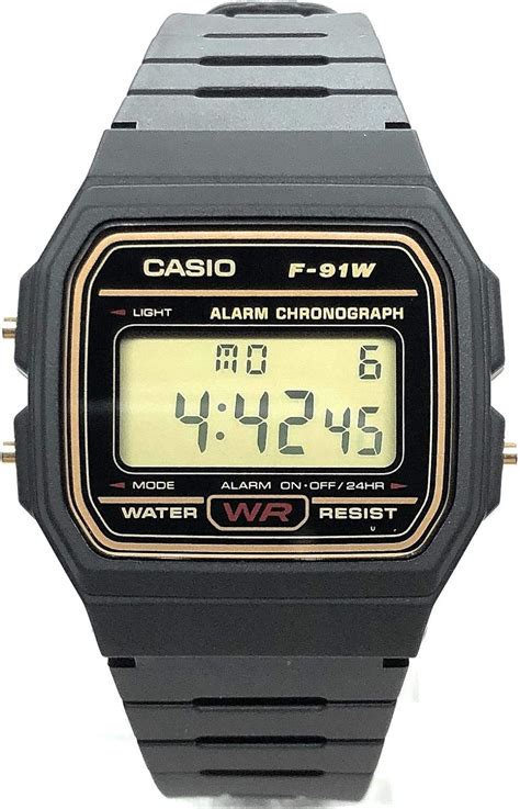 CASIO Mens Digital Watch With Resin Strap F 91WG 9QEF Amazon Co Uk