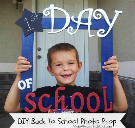 Back To School Photo Ideas Diy Photo Prop Craft Project First Day