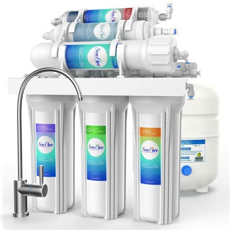 SimPure Under Sink Water Filter System 6 Stage 100 GPD Reverse Osmosis