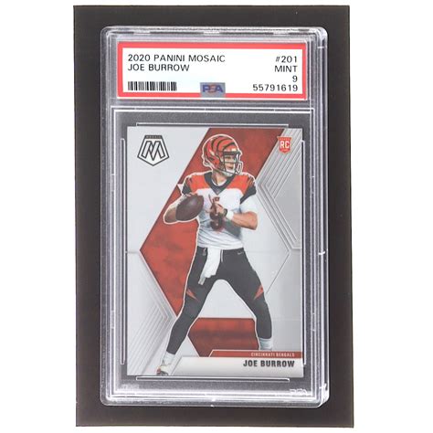 Joe Burrow 2020 Panini Mosaic 201 RC PSA 9 Pristine Auction