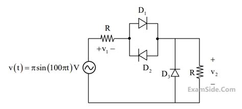 GATE EE 2017 Set 1 Diode Circuits And Applications Question 2